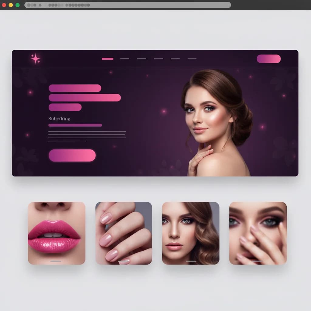 Salon beauty — przykładowy projekt strony